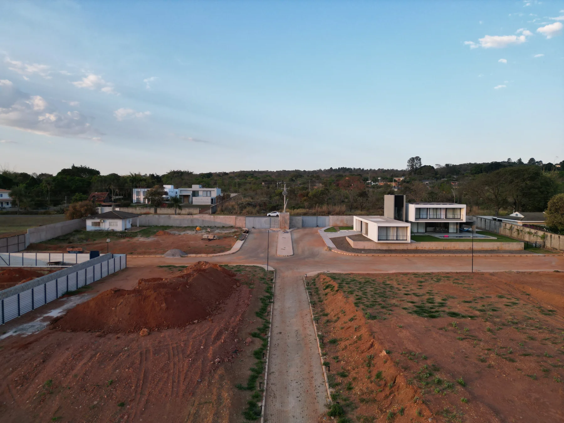 Construção da residência no Lago Norte